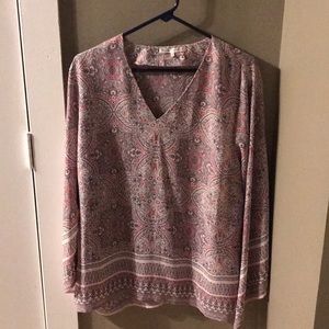 Violet & Claire long sleeve print blouse